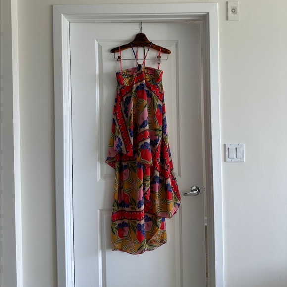 Farm Rio Sand Surreal Scarf Sleeveless Maxi Dress - Picture 3 of 8